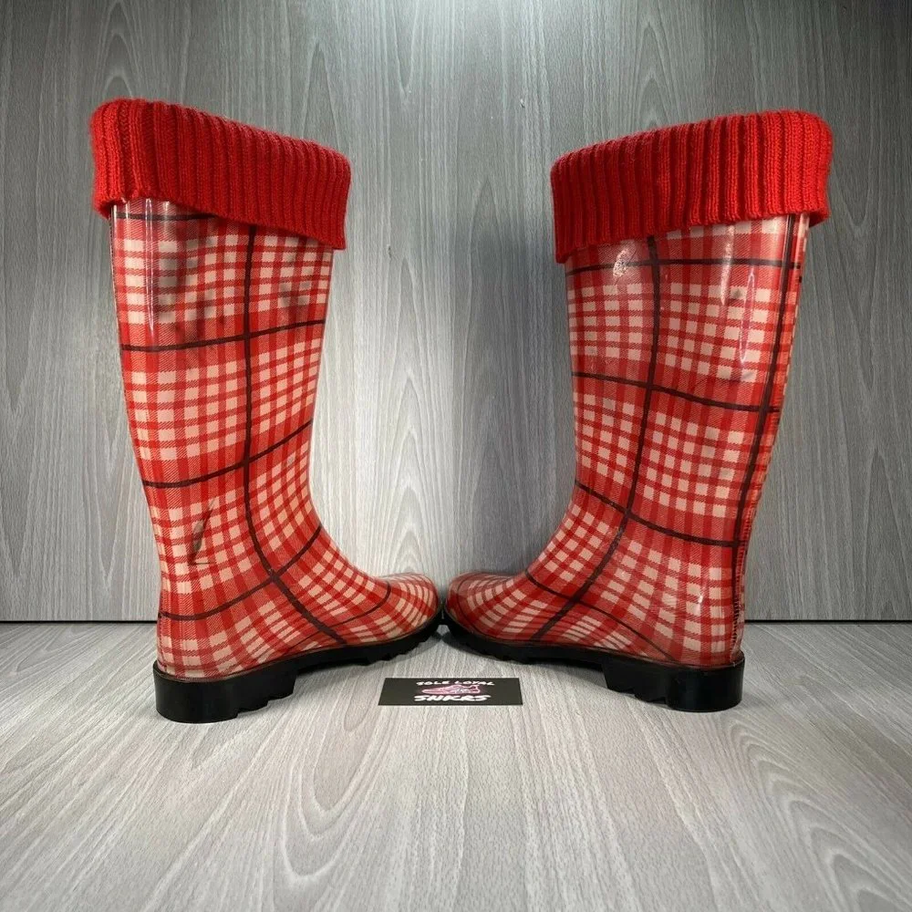 MLB Cincinnati Reds women Rain Boots Size XS 5-‎ 6